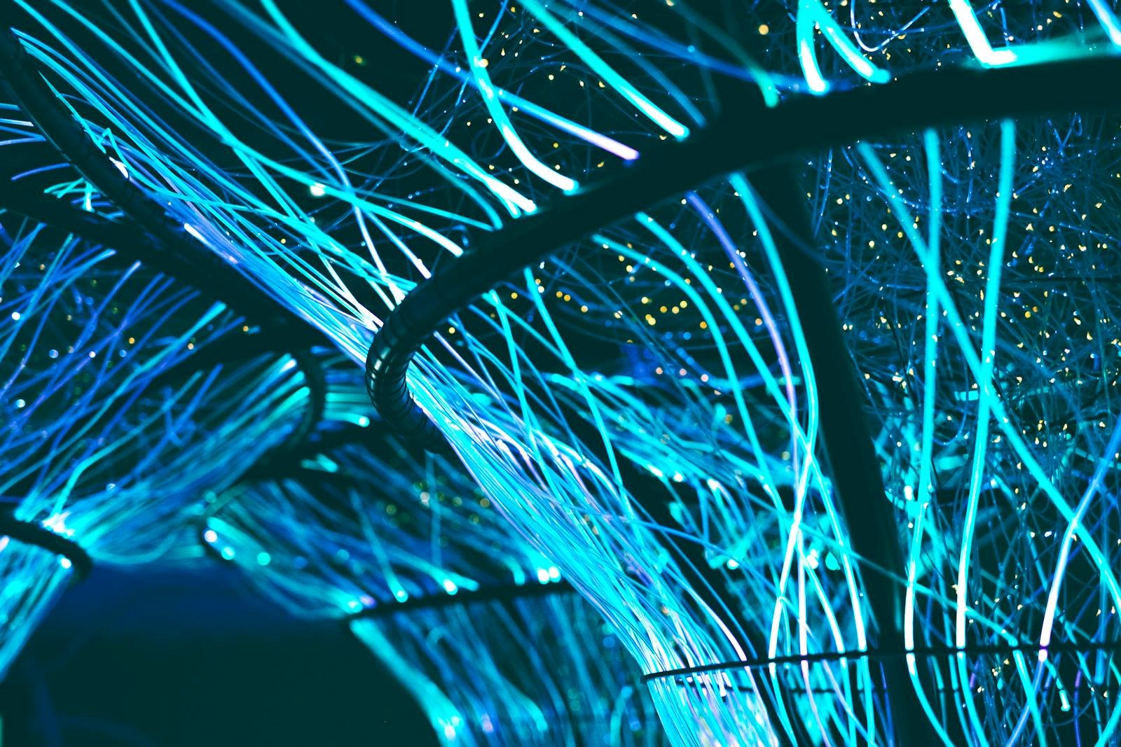 Abstract blue circuitry